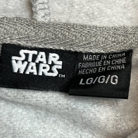 Star Wars The Mandalorian Grogu Hoodie Sweatshirt Mens Large Gray New Baby Yoda‎ - Picture 10 of 10